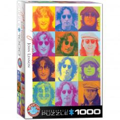 1000 piece jigsaw puzzle: Colored portraits of John Lennon