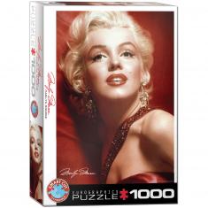 Puzzle 1000 pièces : Portrait rouge de Marilyn Monroe