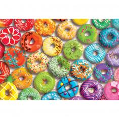 Puzzle mit 550 Teilen : Blechdose: Donut Regenbogen