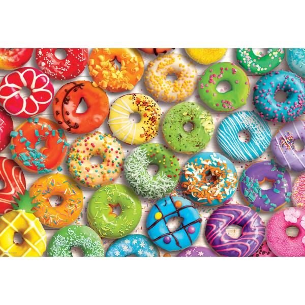 Puzzle mit 550 Teilen : Blechdose: Donut Regenbogen - EuroG-8551-5782