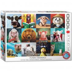 Puzzle 1000 pieces: Funny animals