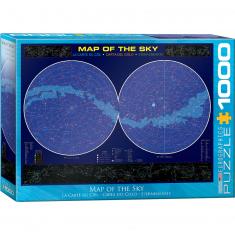 1000 Teile Puzzle: Himmelskarte