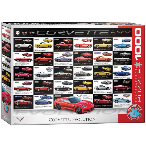 Puzzle 1000 Teile: Evolution der Corvette - EuroG-6000-0683