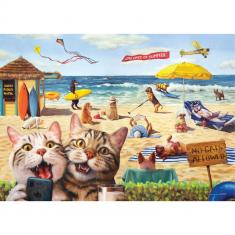 Puzzle de 500 piezas: No se permiten gatos de Lucia Heffe