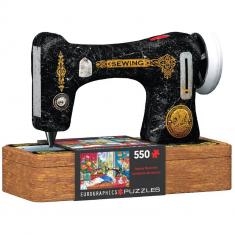 Puzzle 550 pièces : Boite en métal - Souvenirs de couture