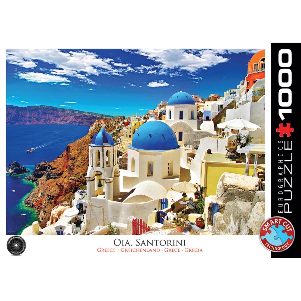 Puzzle 1000 pièces : Oia, Santorin, Grèce - EuroG-6000-0944