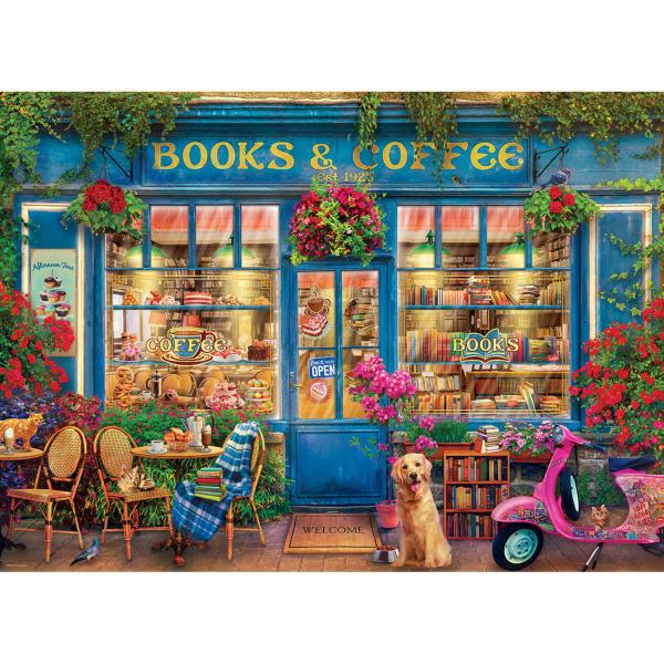 1000-teiliges Puzzle: Bücher & Kaffee von Gary Walton - EuroG-6000-5869
