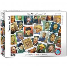 Puzzle 1000 pieces: Self-portraits of Van Gogh