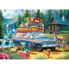 1000 piece puzzle : Jeep - Loading the Wagoneer 