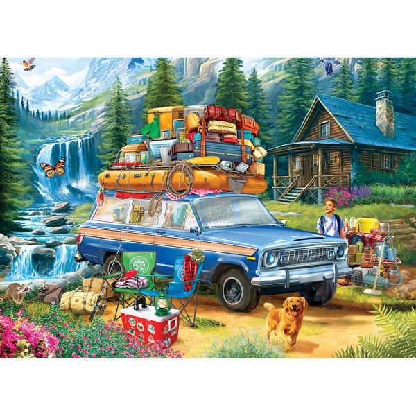 1000 piece puzzle : Jeep - Loading the Wagoneer  - EuroG-6000-5867