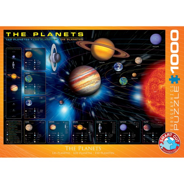 1000 pieces puzzle: planets - EuroG-6000-1009