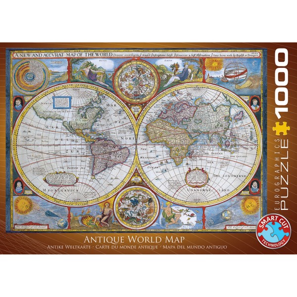 1000 pieces puzzle: ancient world map - EuroG-6000-2006