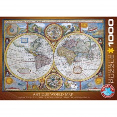 Puzzle 1000 pièces : Carte du monde antique