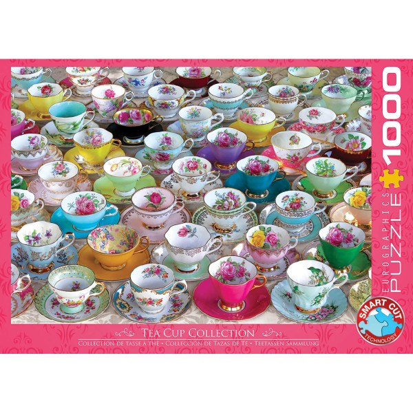 1000 pieces puzzle: collection of tea cups - EuroG-6000-5314