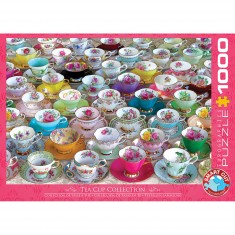 Puzzle 1000 pièces : Collection de tasses de thé
