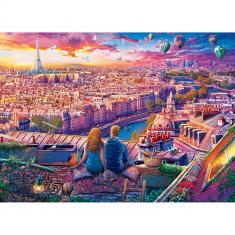 1000-teiliges Puzzle: Paris Rooftop