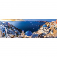 Puzzle panorámico de 1000 piezas: Santorini, Grecia