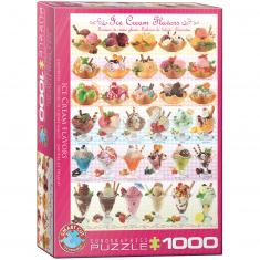 1000 piece jigsaw puzzle: Flavors of ice cream