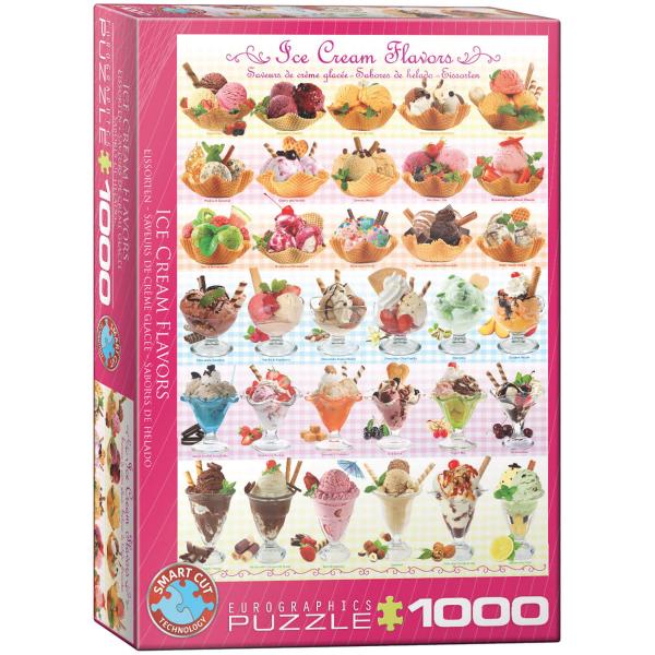 1000 piece jigsaw puzzle: Flavors of ice cream - EuroG-6000-0590