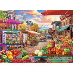 1000 piece puzzle : Main Street Market Day
