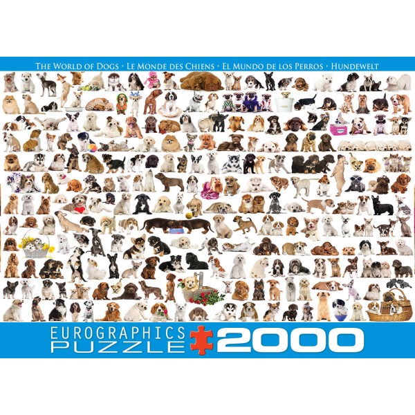 2000 pieces jigsaw puzzle: dog world - EuroG-8220-0581
