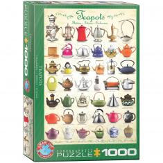 Puzzle 1000 pieces: Teapots