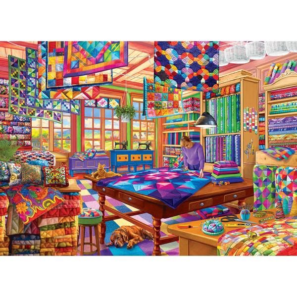 1000 piece puzzle : The Quilt Workshop - EuroG-6000-5859
