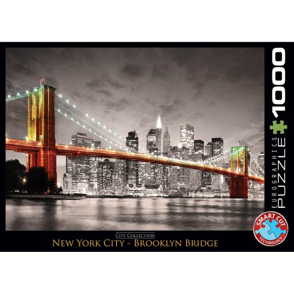 1000 pieces puzzle: Brooklyn Bridge, New-York - EuroG-6000-0662