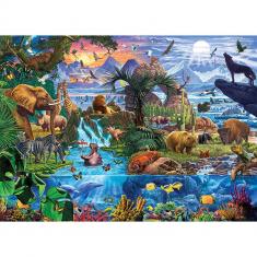 Puzzle 5000 Teile: Tiere der Welt