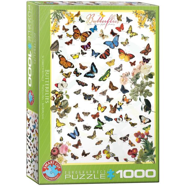 Puzzle 1000 Teile: Schmetterlinge - EuroG-6000-0077