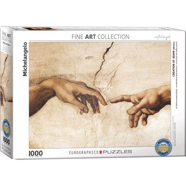"1000 pieces puzzle: Creation of Adam - Michelangelo" - EuroG-6000-2016