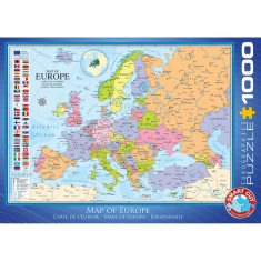 Puzzle 1000 pièces : Carte d'Europe