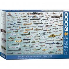 Puzzle de 2000 piezas: Evolución de los aviones militares