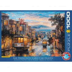 1000 pieces Jigsaw Puzzle: Streetcar Sky, San Francisco