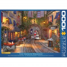 Puzzle 1000 pièces : Rue piétonne française