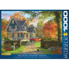 1000 Teile Puzzle: Das blaue Chalet