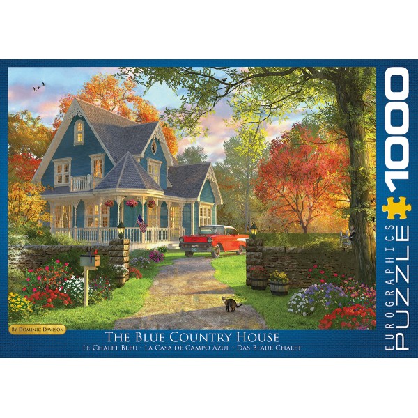 1000 Teile Puzzle: Das blaue Chalet - EuroG-6000-0978