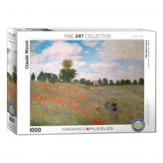 Puzzle 1000 pièces - Fine Arte Collection : "Les coquelicots" Claude Monet