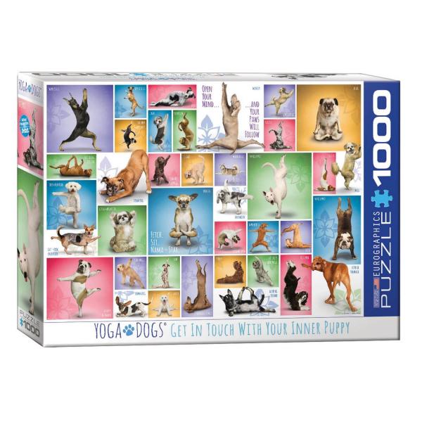 1000 pieces puzzle: Yoga dogs - EuroG-6000-0954