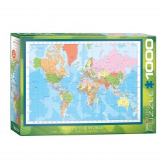 Puzzle Carte du Monde multico