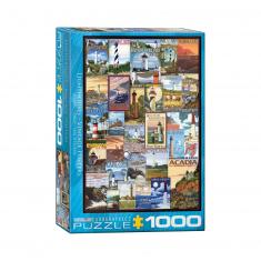 1000 Teile Puzzle: Alte Leuchtturmplakate
