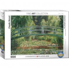 1000 pieces puzzle: The Japanese passerele, Claude Monet