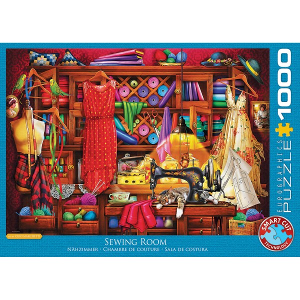 1000 pieces puzzle: Sewing room - EuroG-6000-5347