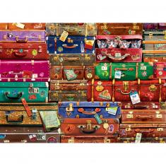 1000 pieces puzzle: Travel suitcases