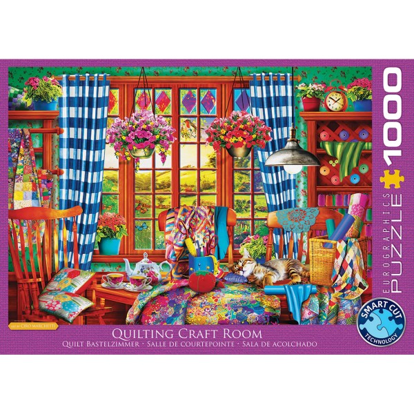 1000 pieces puzzle: Quilting room - EuroG-6000-5348