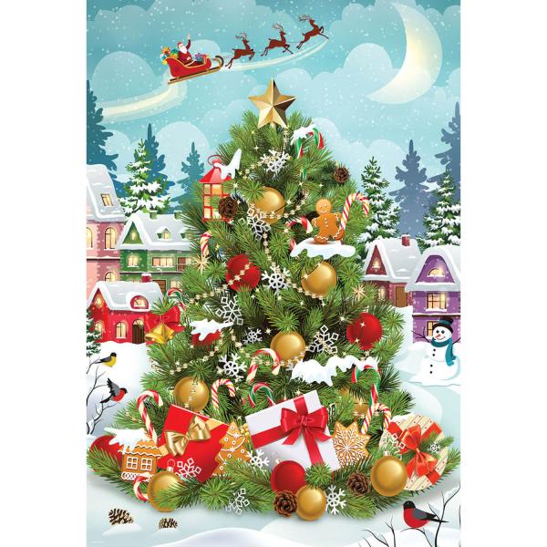 550 piece puzzle : Tin box : Christmas Tree - EuroG-8551-5663