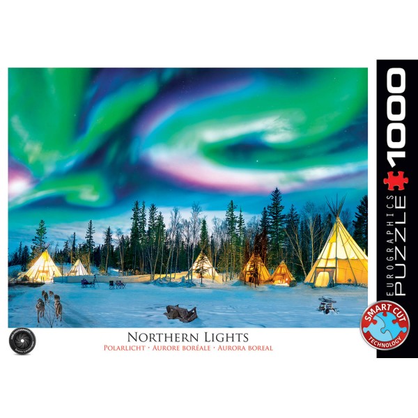 1000 pieces puzzle: Aurora borealis - EuroG-6000-5435