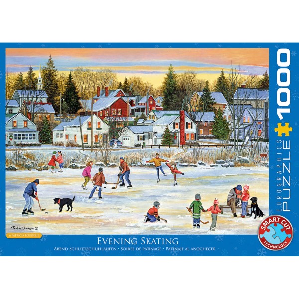 1000 pieces puzzle: Skating night - EuroG-6000-5439