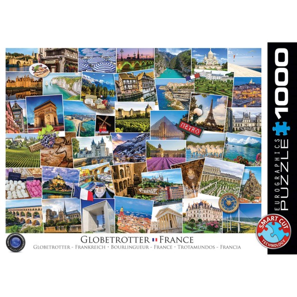 1000 pieces puzzle: Globetrotter, France - EuroG-6000-5466