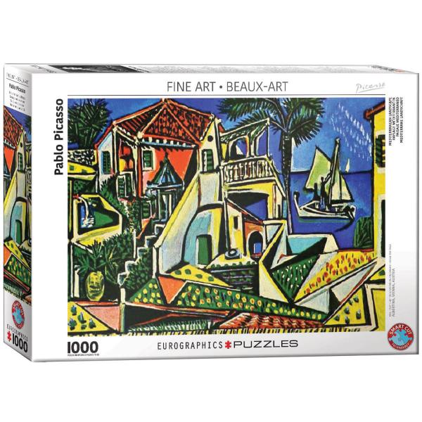 Puzzle de 1000 piezas : Pablo Picasso : Paisaje Mediterráneo - EuroG-6000-5854